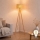 Brilagi - Lámpara de pie LED CERIA 1xE27/60W/230V Ø 25 cm beige