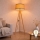Brilagi - Lámpara de pie LED CERIA 1xE27/60W/230V Ø 35 cm beige