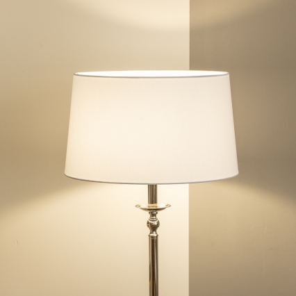 Brilagi - Lámpara de pie LED CERIA 1xE27/60W/230V Ø 45 cm cromo brillante/blanco
