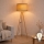 Brilagi - Lámpara de pie LED CERIA 1xE27/60W/230V Ø 50 cm beige