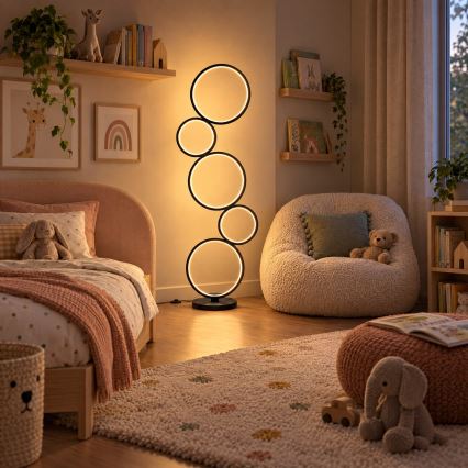 BRILAGI - Lámpara de pie LED ECHO LED/36W/230V 4000K 110 cm negra