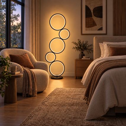 BRILAGI - Lámpara de pie LED ECHO LED/36W/230V 4000K 110 cm negra