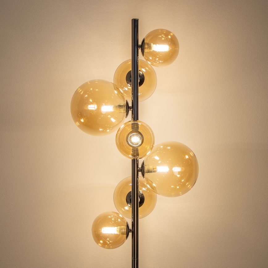 BRILAGI - Lámpara de pie LED MILLA 7xG9/3W/230V cromo negro/dorado