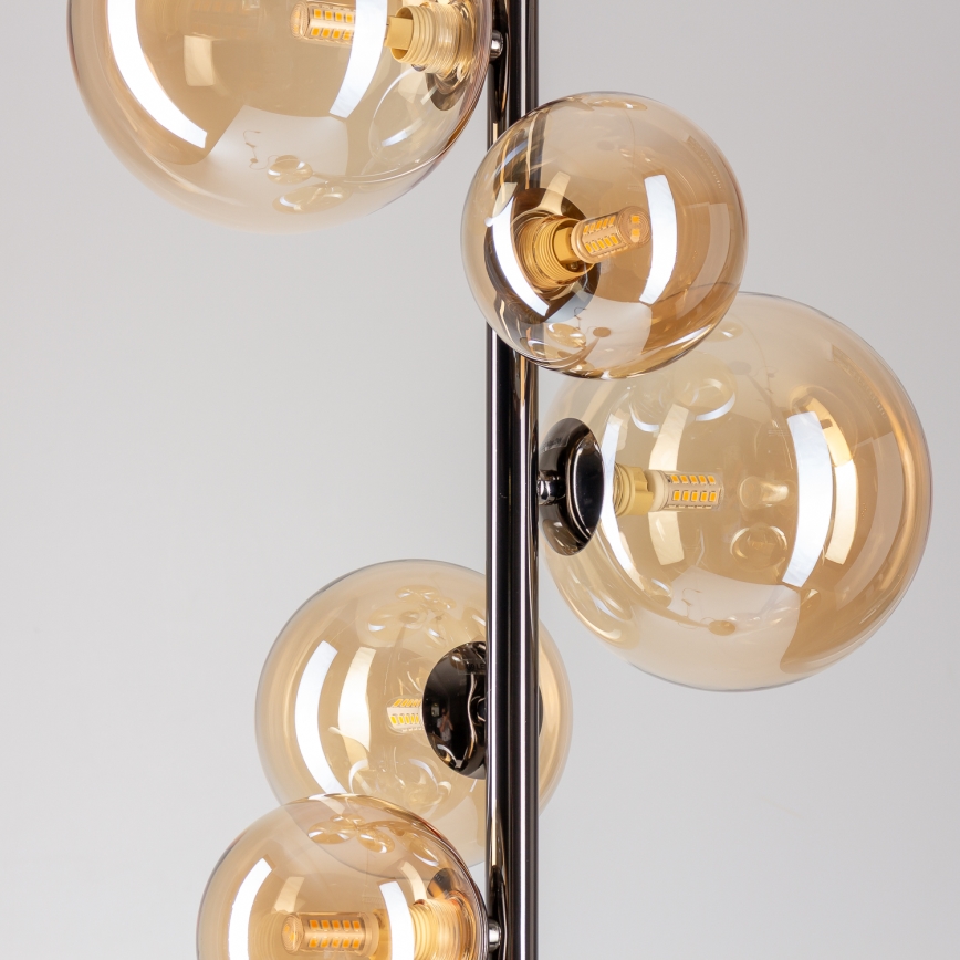 BRILAGI - Lámpara de pie LED MILLA 7xG9/3W/230V cromo negro/dorado