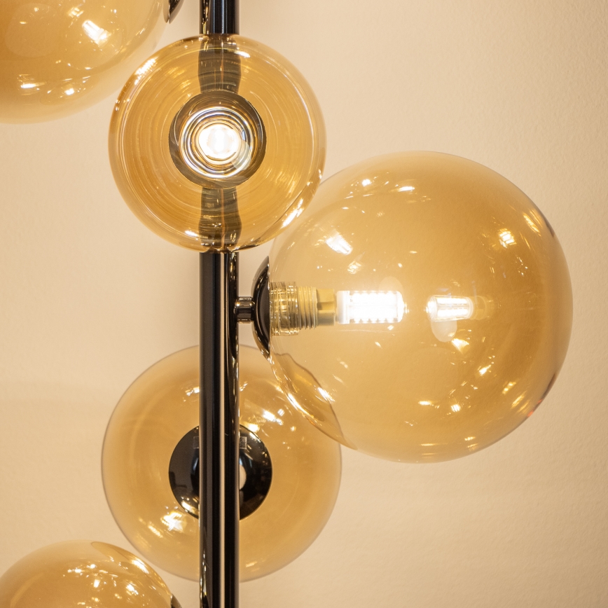 BRILAGI - Lámpara de pie LED MILLA 7xG9/3W/230V cromo negro/dorado
