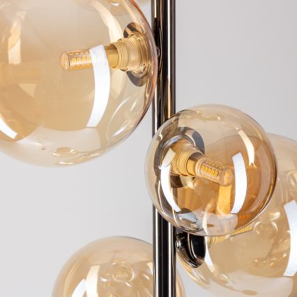 BRILAGI - Lámpara de pie LED MILLA 7xG9/3W/230V cromo negro/dorado