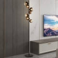Brilagi - Lámpara de pie LED MILLA 7xG9/3W/230V marrón/marrón ahumado