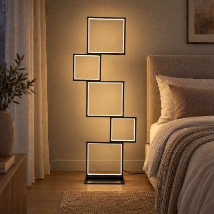 BRILAGI - Lámpara de pie LED SHIFT, 36 W, 230 V, 4000 K, 123 cm, negra