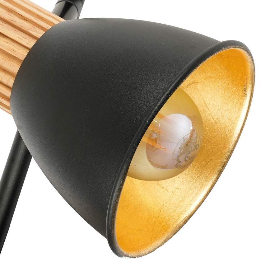 Brilagi - Lámpara de pie ODENSE 3xE14/10W/230V madera/negra