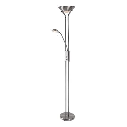 Brilagi - Lámpara de pie regulable SCARLETT 1xR7s/230W/230V + 1xG9/40W cromado mate