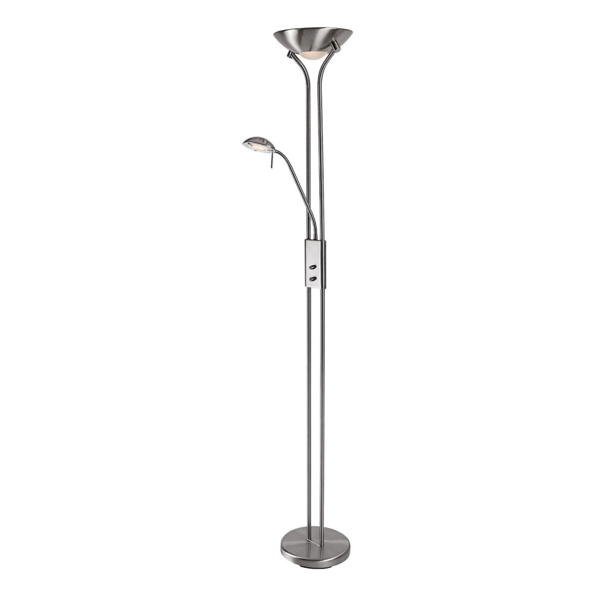 Brilagi - Lámpara de pie regulable SCARLETT 1xR7s/230W/230V + 1xG9/40W cromado mate