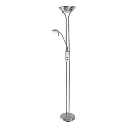 Brilagi - Lámpara de pie regulable SCARLETT 1xR7s/230W/230V + 1xG9/40W cromado mate