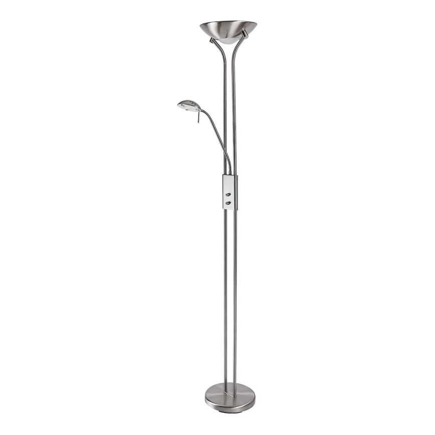 Brilagi - Lámpara de pie regulable SCARLETT 1xR7s/230W/230V + 1xG9/40W cromado mate