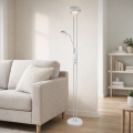 Brilagi - Lámpara de pie regulable SCARLETT 1xR7s/230W/230V + 1xG9/40W blanca