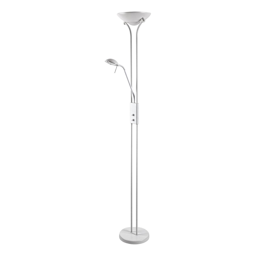 Brilagi - Lámpara de pie regulable SCARLETT 1xR7s/230W/230V + 1xG9/40W blanca