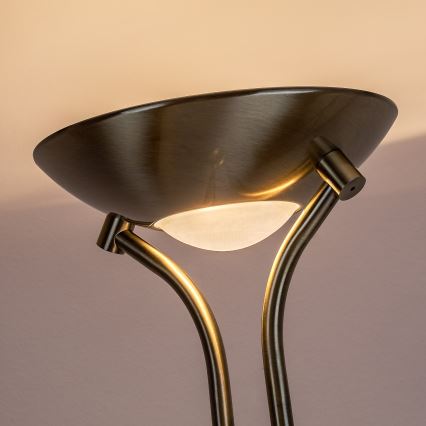 Brilagi - Lámpara de pie regulable SCARLETT 1xR7s/230W/230V + 1xG9/40W bronce