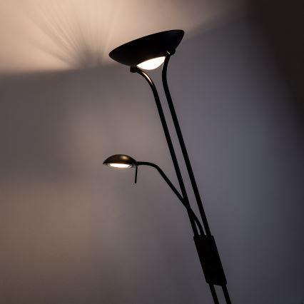 Brilagi - Lámpara de pie regulable SCARLETT 1xR7s/230W/230V + 1xG9/40W negra