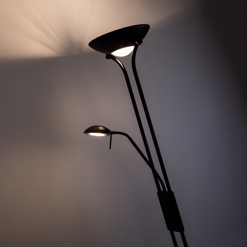 Brilagi - Lámpara de pie regulable SCARLETT 1xR7s/230W/230V + 1xG9/40W negra