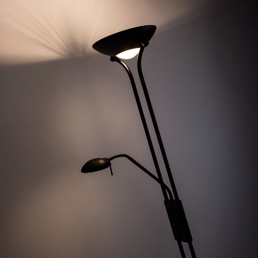 Brilagi - Lámpara de pie regulable SCARLETT 1xR7s/230W/230V + 1xG9/40W negra