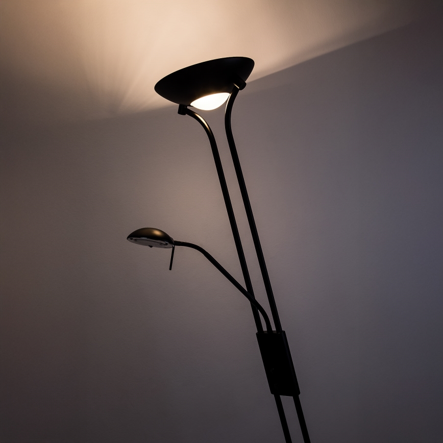 Brilagi - Lámpara de pie regulable SCARLETT 1xR7s/230W/230V + 1xG9/40W negra