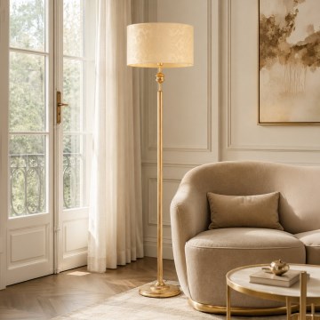 BRILAGI - Lámpara de pie SAPHIRE 1xE27/15W/230V crema/oro/pátina
