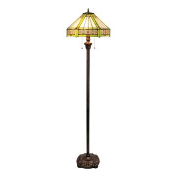 BRILAGI - lámpara de pie Tiffany con vitral EMERALD 2xE27/60W/230V