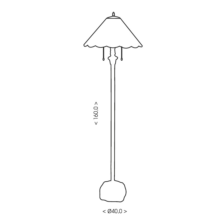 Brilagi - Lámpara de pie Tiffany con vitral JUNGLE 2xE27/60W/230V