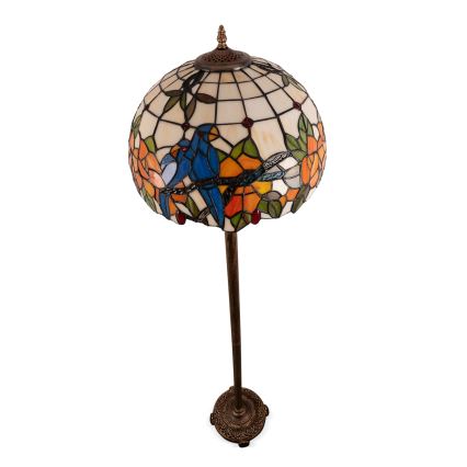 Brilagi - Lámpara de pie Tiffany con vitral JUNGLE 2xE27/60W/230V