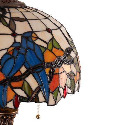 Brilagi - Lámpara de pie Tiffany con vitral JUNGLE 2xE27/60W/230V