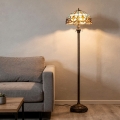Brilagi - Lámpara de pie Tiffany con vitral MIRABELLA 2xE27/60W/230V