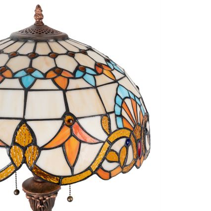 Brilagi - Lámpara de pie Tiffany con vitral MIRABELLA 2xE27/60W/230V