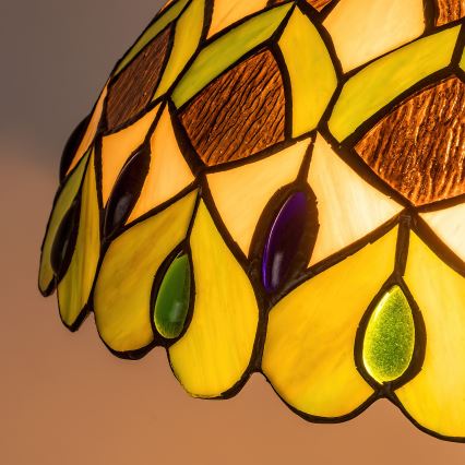 Brilagi - lámpara de pie Tiffany de vitral MARGARET 2xE27/60W/230V