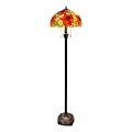 Brilagi - Lámpara de pie Tiffany de vitral SUNFLOWER 2xE27/60W/230V