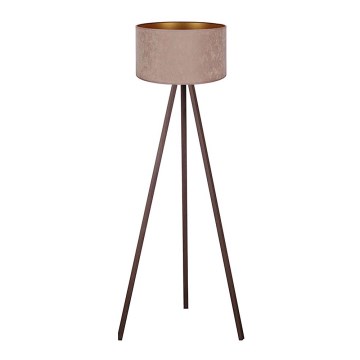 Brilagi - Lámpara de pie VELVET 1xE27/60W/230V marrón/beige