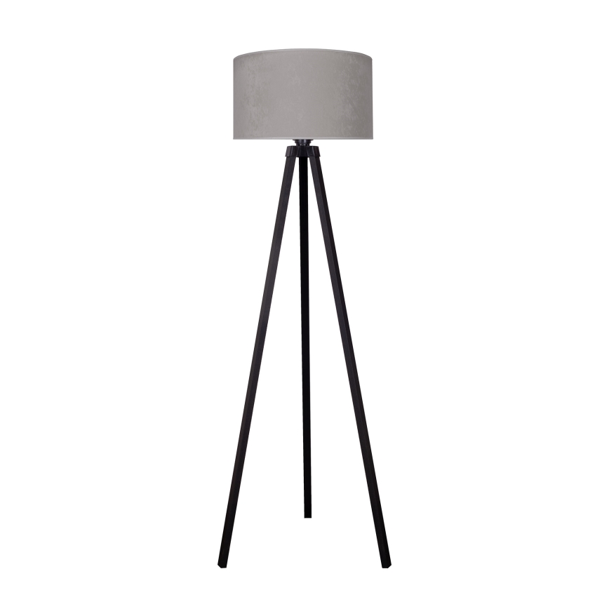 Brilagi - Lámpara de pie VELVET 1xE27/60W/230V wengué/gris