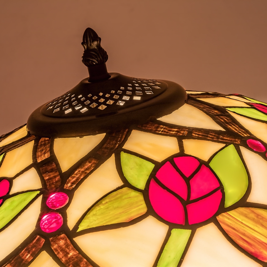 Brilagi - Lámpara de pie vitral Tiffany GARLAN 2xE27/60W/230V