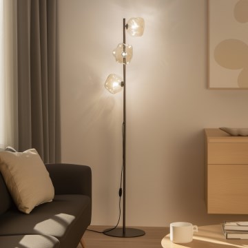 BRILAGI - Lámpara de pie VULCANO 3xG9/8W/230V bronce/beige ahumado