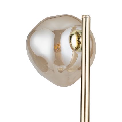 Brilagi - Lámpara de pie VULCANO 3xG9/8W/230V dorada/beige ahumada