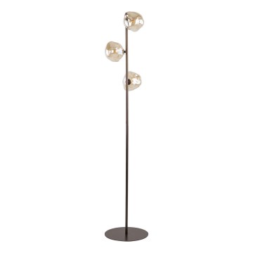 Brilagi - Lámpara de pie VULCANO 3xG9/8W/230V marrón/beige ahumado