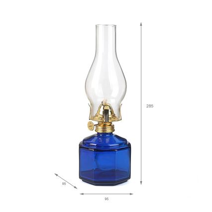 Brilagi - Lámpara de queroseno MERLIN azul
