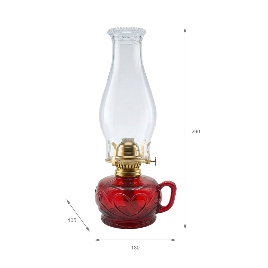 Brilagi - Lámpara de queroseno MERLIN roja