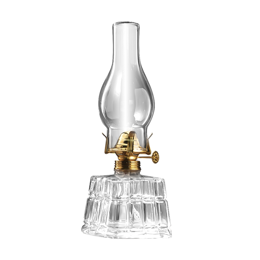 Brilagi - Lámpara de queroseno MERLIN transparente/dorada