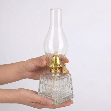 Brilagi - Lámpara de queroseno MERLIN transparente/dorada
