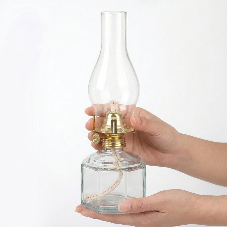 Brilagi - Lámpara de queroseno MERLIN transparente