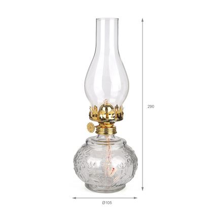 Brilagi - Lámpara de queroseno MERLIN transparente