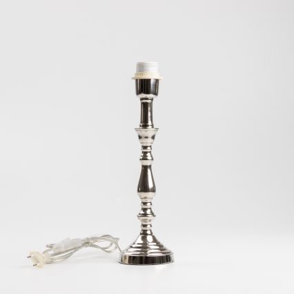 Brilagi - Lámpara de sobremesa CERIA 1xE27/60W/230V Ø 30 cm cromo brillante/blanco
