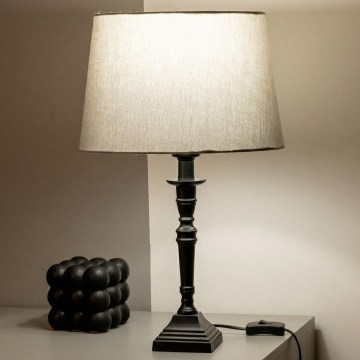 Brilagi - Lámpara de sobremesa CERIA 1xE27/60W/230V Ø 30 cm negra/gris