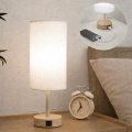 Brilagi - Lámpara de sobremesa con puerto USB TABLON 1xE27/25W/230V roble/beige/blanco