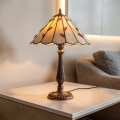 Brilagi - Lámpara de sobremesa estilo Tiffany FOLIA con vitral 2xE27/60W/230V