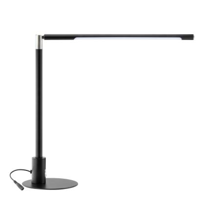 Brilagi - Lámpara de escritorio táctil LED regulable con puertos USB VARIO LED/7W/230V 3000-6500K CRI 96 negra